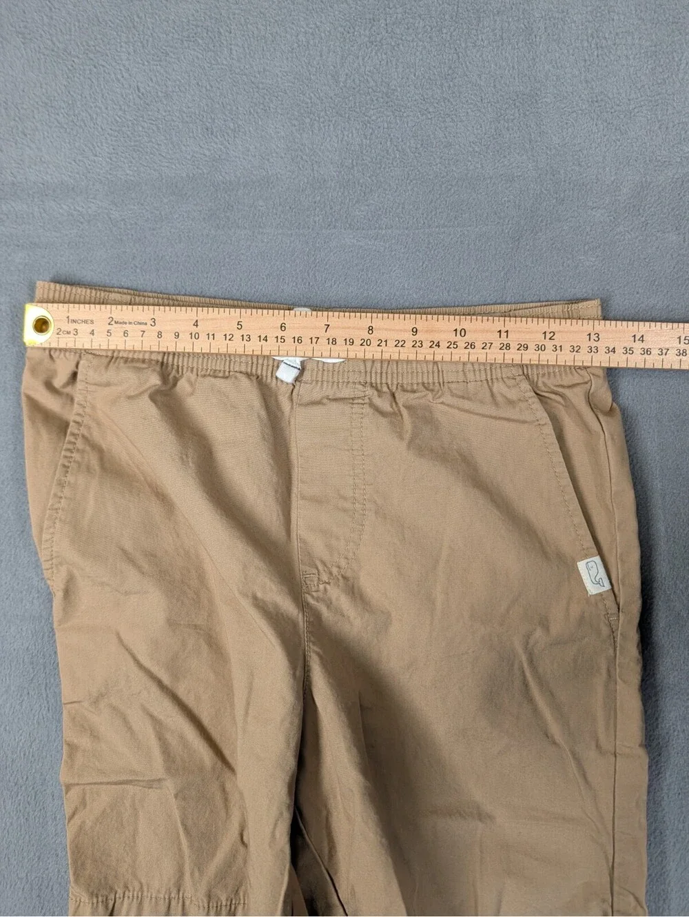 Vineyard Vines Boys M 12 14 Khaki Pull On Chino Shorts Preppy Coastal Casual